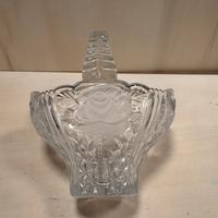 Cesto portaoggetti in vetro trasparente