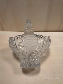 Cesto portaoggetti in vetro trasparente