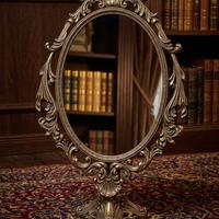 Specchio da tavolo ovale in stile Barocco/ Vintage