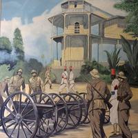 Quadro ad olio cannoni di Adua