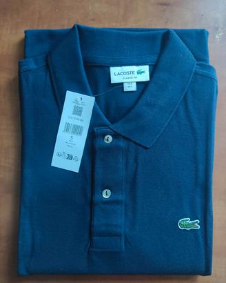 Polo uomo Lacoste tg 5/L blu marino manica corta