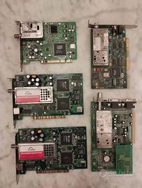 Lotto 3 / 5x Schede Satellitari/TV PC "Vintage"