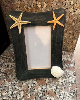 Cornice foto mare conchiglia e stelle marine