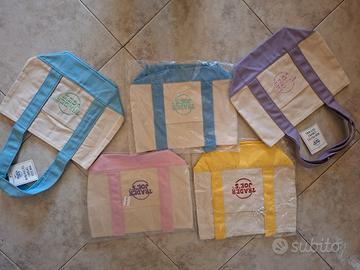 Borse mini pastel canvas Trader Joe's