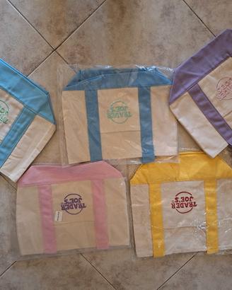 Borse mini pastel canvas Trader Joe's