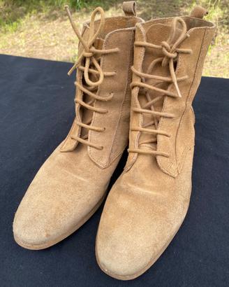 Stivaletti Zara usati pelle camoscio N. 40