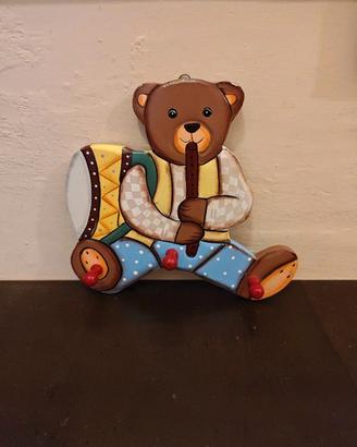 Appendiabiti in legno orso per bambini Ours bois