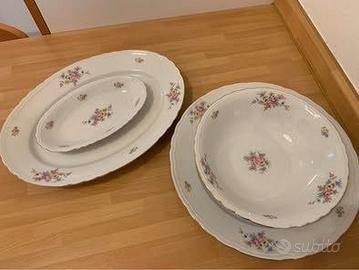 n 4 piatti portata vintage porcellana Durken