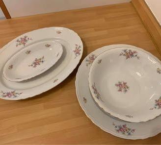 n 4 piatti portata vintage porcellana Durken