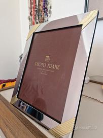 Cornice Portafoto Vintage Argento e Oro – 20x25 cm