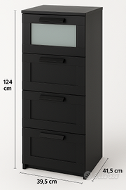 Cassettiera nera ikea