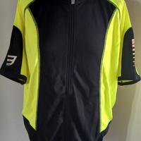 maglia ciclismo m/m nuova tg. XL nero/fluo