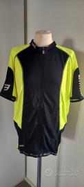 maglia ciclismo m/m nuova tg. XL nero/fluo