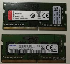 MEMORIE RAM SODIMM  4GB E 2GB