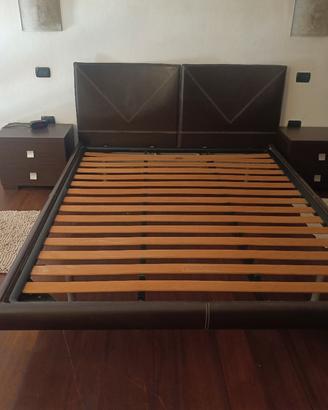 letto matrimoniale vera pelle