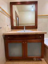 Mobile da bagno in legno massello