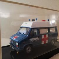 Modellino fiat ducato 1^ serie ambulanza polizia