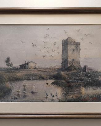 Gouache Stampa  Ladispoli - Palude di Torre Flavia