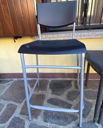 Sedia sgabello nera