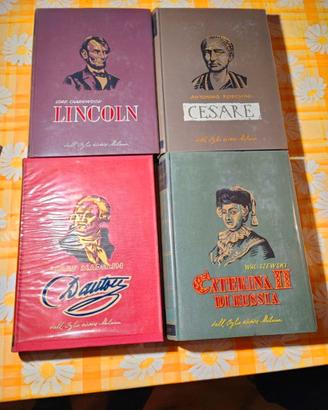 LOTTO 4 LIBRI DALL'OGLIO Lincoln, Danton, Cesare