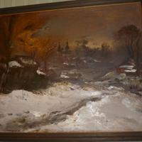 Zakharov *Inverno*, olio su tela, 1992,.