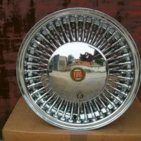 Cerchi ruote a raggi cromati 5,5x13 Fiat 124
