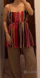 Top elegante estivo in seta