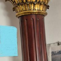 Colonne capitello corinzio coppia in legno