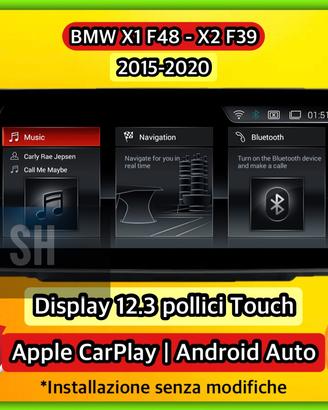 Monitor 12.3 pollici android| BMW X1 F48 - X2 F39