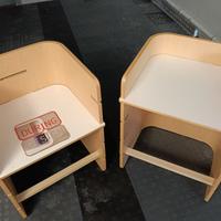 poltroncine (due)in legno