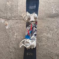 Gnu Carbon Credit 153 cm Snowboard +Attacchi Drake