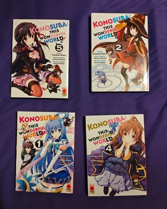 konosuba this wonderful world vol. 1-2-4-5