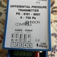 JOHNSON CONTROLS PS-9101-8001 DIFFERENTIAL PRESSUR