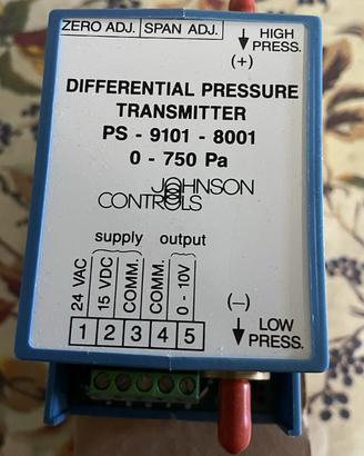 JOHNSON CONTROLS PS-9101-8001 DIFFERENTIAL PRESSUR