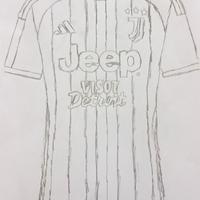 Disegno a mano maglietta Juve