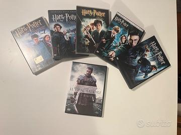6 dvd Harry potter + Il gladiatore originali