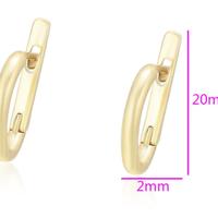 Orecchini a Cerchio in Oro Placcato 18k Style