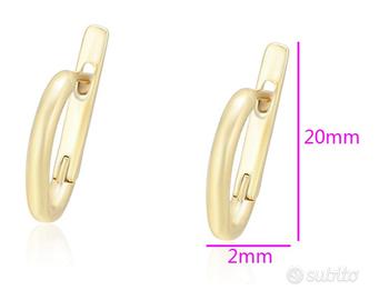 Orecchini a Cerchio in Oro Placcato 18k Style