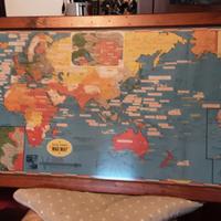 cartina geografica vintage 