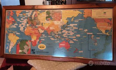 cartina geografica vintage 