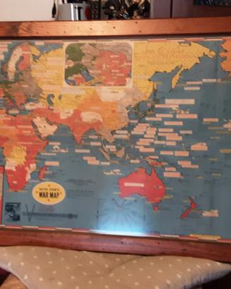 cartina geografica vintage 105,5 x 50,5