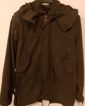 Parka verde uomo di mezza stagione 