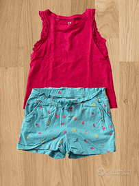 Completo estivo bambina HM 4-6 anni cotone