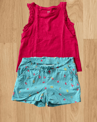 Completo estivo bambina HM 4-6 anni cotone