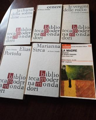 set 6 libri vintage (5 Deledda e 1 D'Annunzio) 