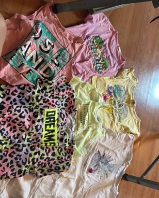 8/11 anni t-shirt/shorts/pantaloni 1€
