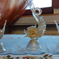 3 soprammobili in vetro di Murano