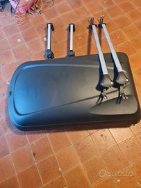 Porta sci e cassa con barre portatutto