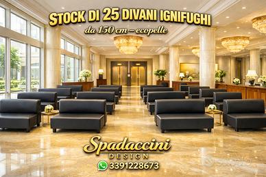 STOCK DI 25 DIVANI IGNIFUGHI DA 3 POSTI