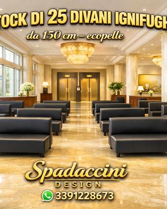 STOCK DI 25 DIVANI IGNIFUGHI DA 3 POSTI
